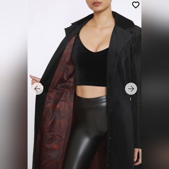 Blackmilk “BLK CURSED BATS VELVET TRENCH COAT” Size 12US/16 AUS NWT Floor Length - Picture 3 of 5